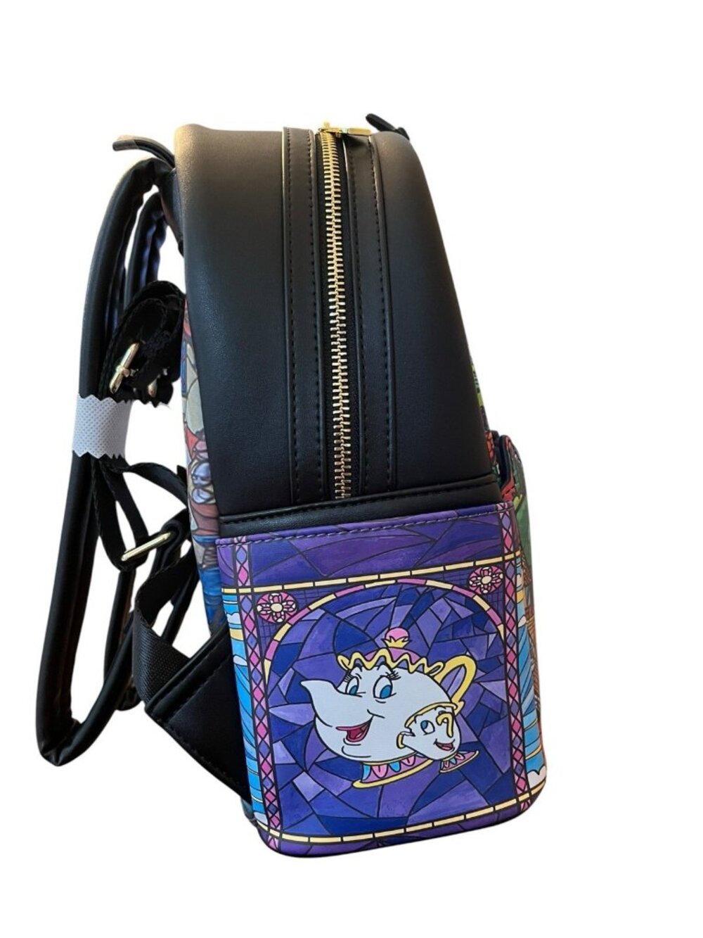 Loungefly Beauty and the Beast Belle Castle Mini Colorful Scene Backpack NWT - Picture 10 of 11